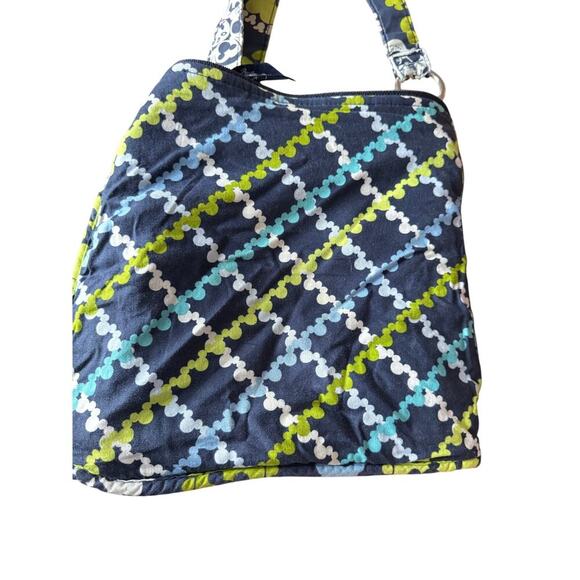 RARE Vera Bradley Disney Parks Hidden Mickey Quilted Crossbody Bag Floral Blue - Picture 5 of 13